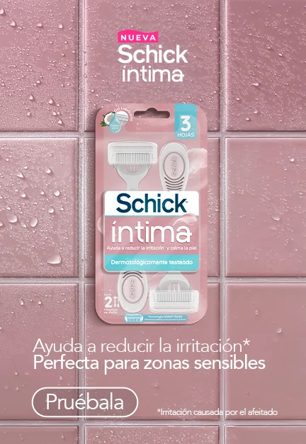 Prueba la nueva Schick íntima, ayuda a reducir la irritación